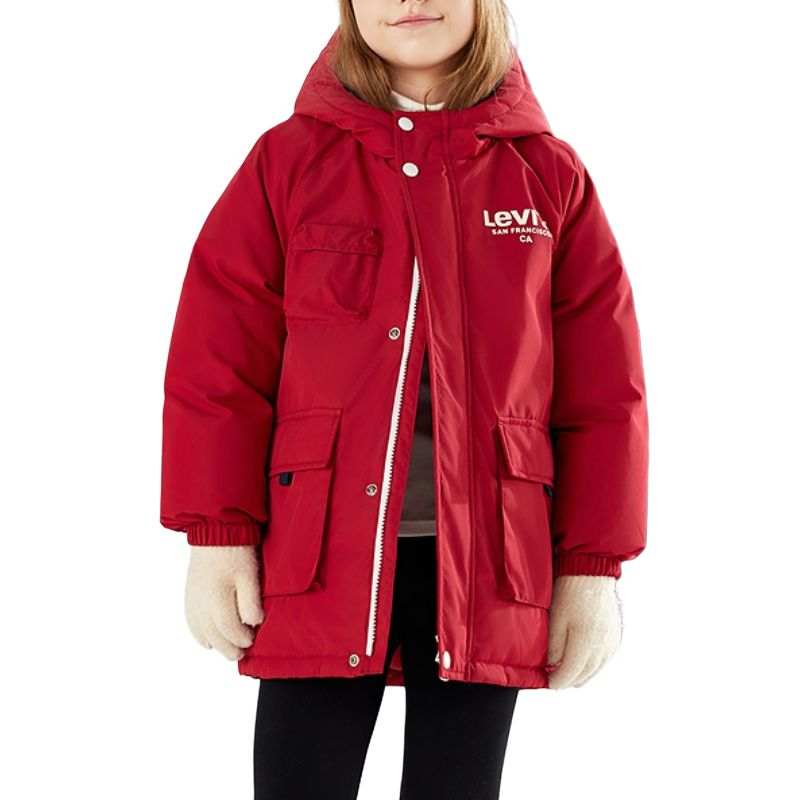 Levis Levis Kids Down Jackets Hooded Moderate Hooded Windproof