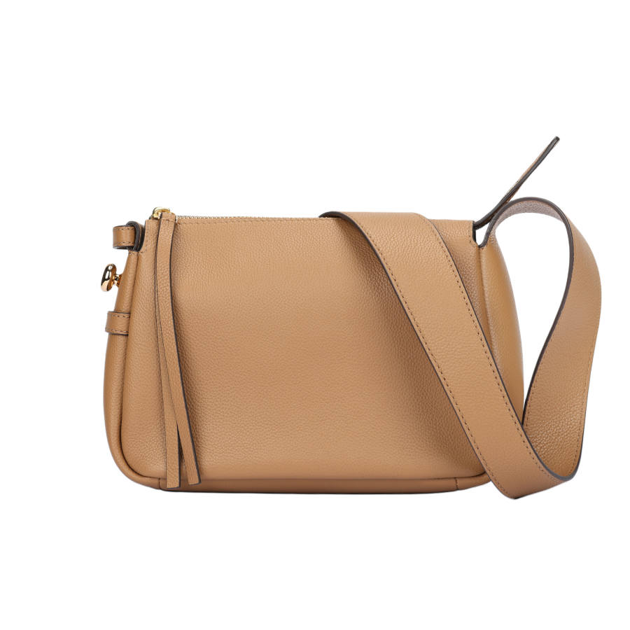 TORY BURCH Romy Blended Material Handbag, Shoulder Bag Small Women's Tiramisu