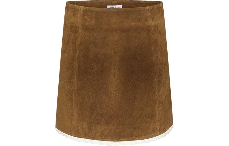 URBAN REVIVO Casual Short Skirts Women's Coffee Brown