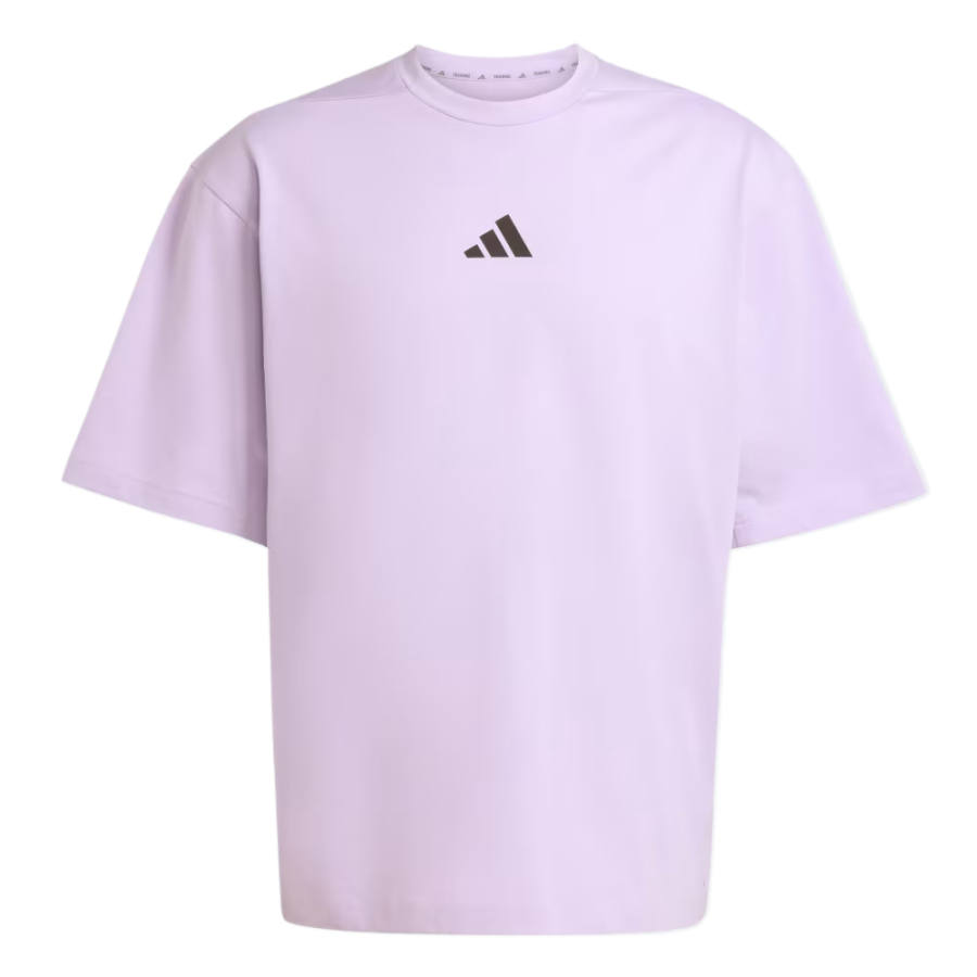 Adidas Adidas Power T Shirts Men's Pink Plum Crew Neck Moderate Straight Fit