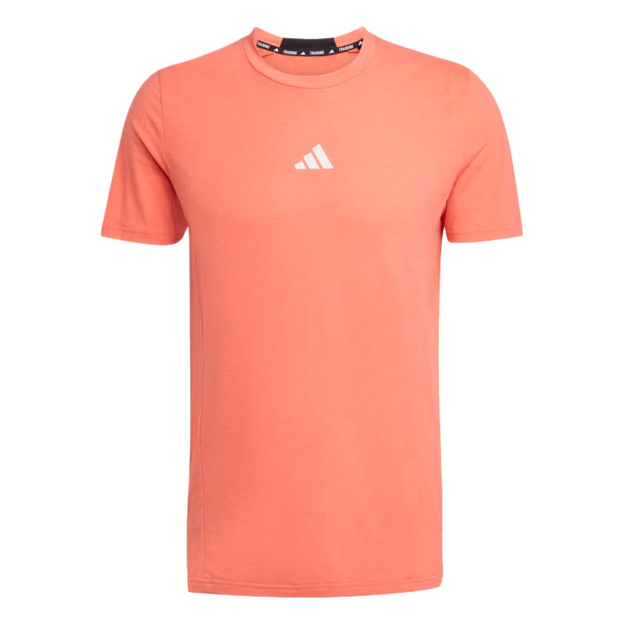 Adidas Adidas T Shirts Men's Orange Crew Neck Moderate Straight Fit