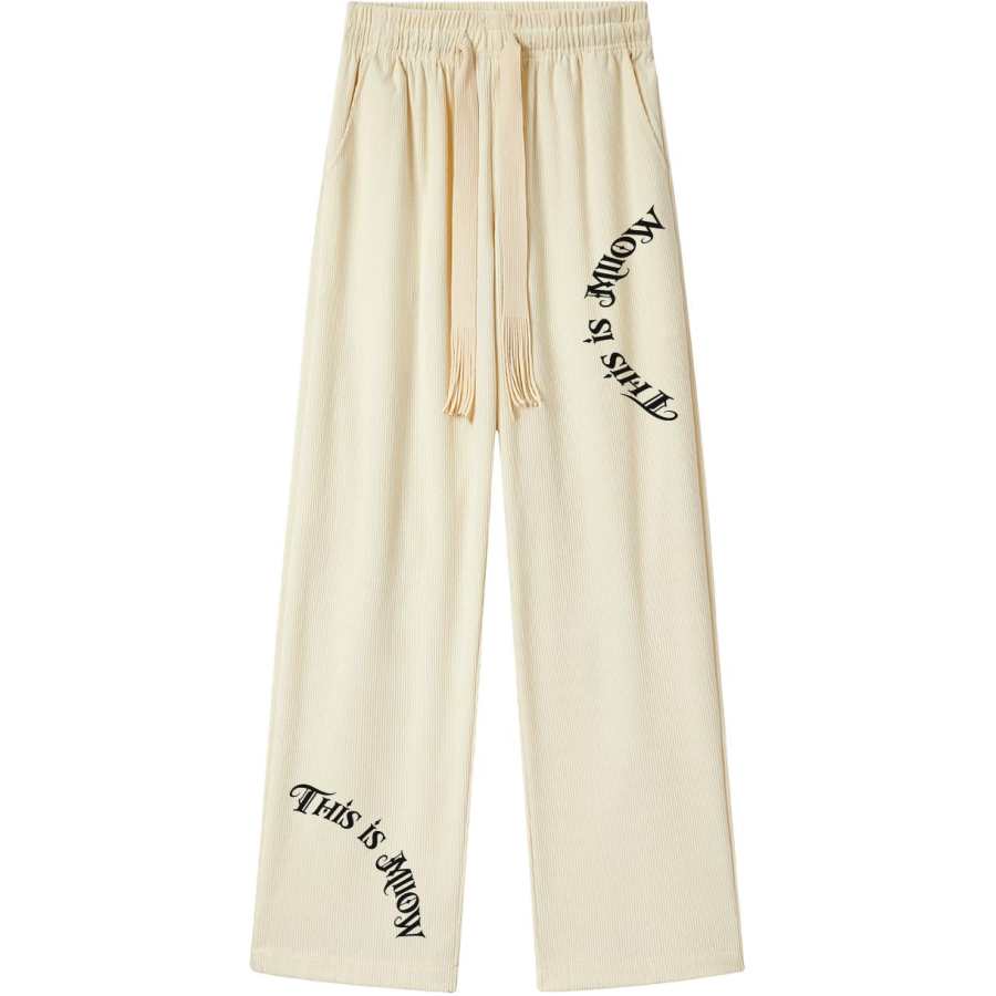 MIIOW Casual Pants Unisex Moderate Straight Fit Pants