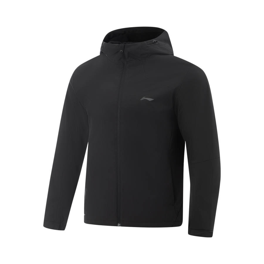 Li-Ning Li Ning Fitness, Fleece Lined Thermal Windproof Water Repellent 3D Effect Hooded Athleisure Trench Coat Men's