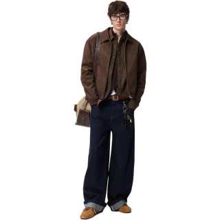 Lilbetter Jackets Men's Brown Lapel Moderate Workwear