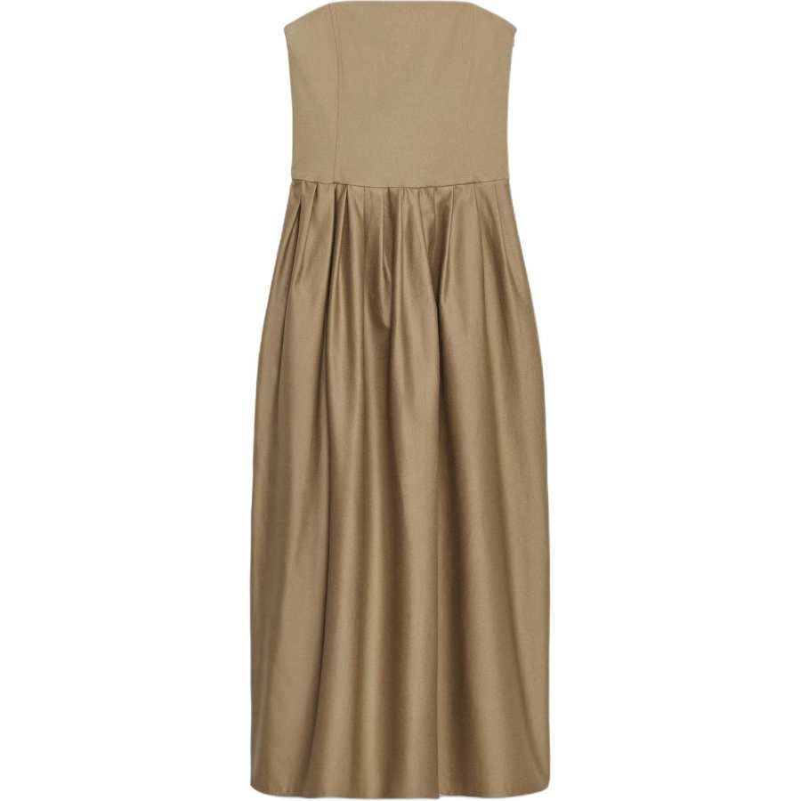 ZARA Sleeveless Dresses Women's Khaki Moderate