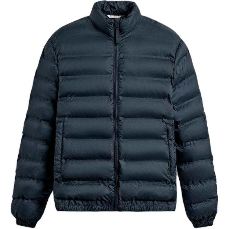 ZARA Puffer Jackets Men's Sea Blue Stand Collar Moderate Puffer Jacket