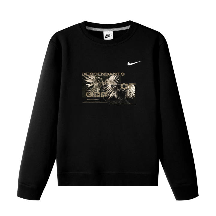 Nike Nike Sweatshirts Unisex Black Crew Neck Moderate Regular