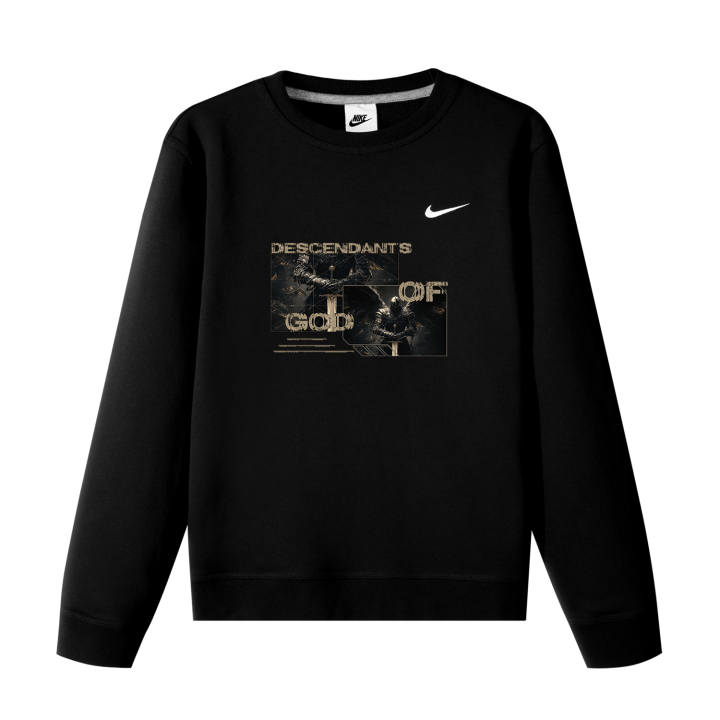 Nike Nike Sweatshirts Unisex Black Crew Neck Moderate Regular
