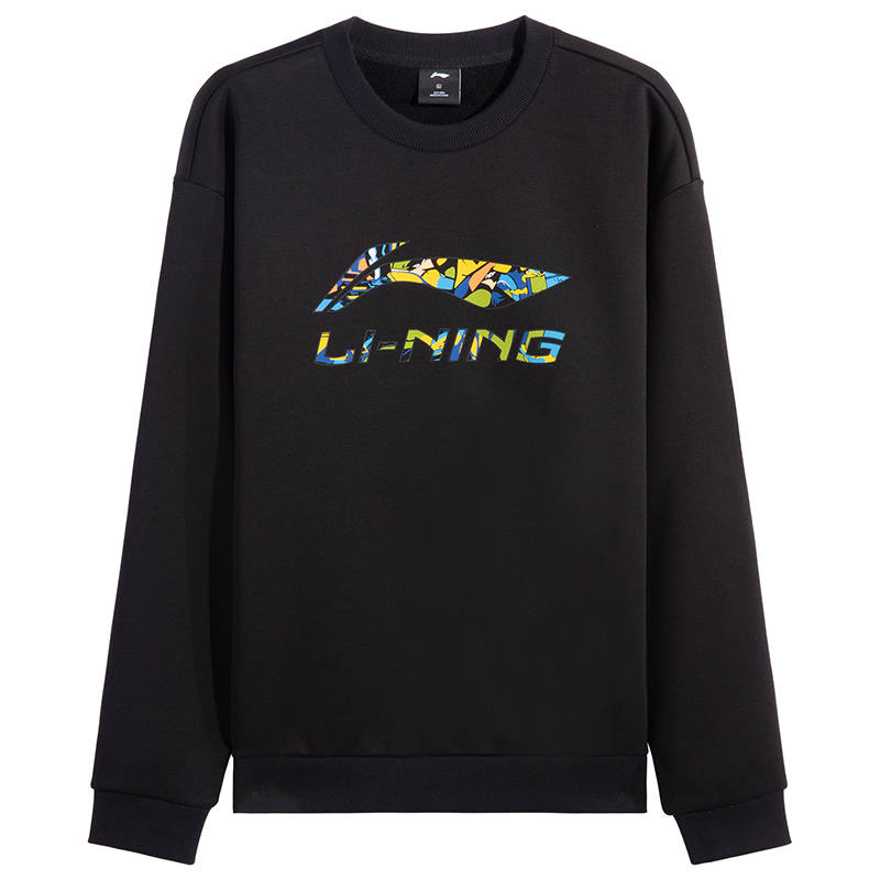 Li-Ning Li Ning Sweatshirts Unisex Black Crew Neck Moderate