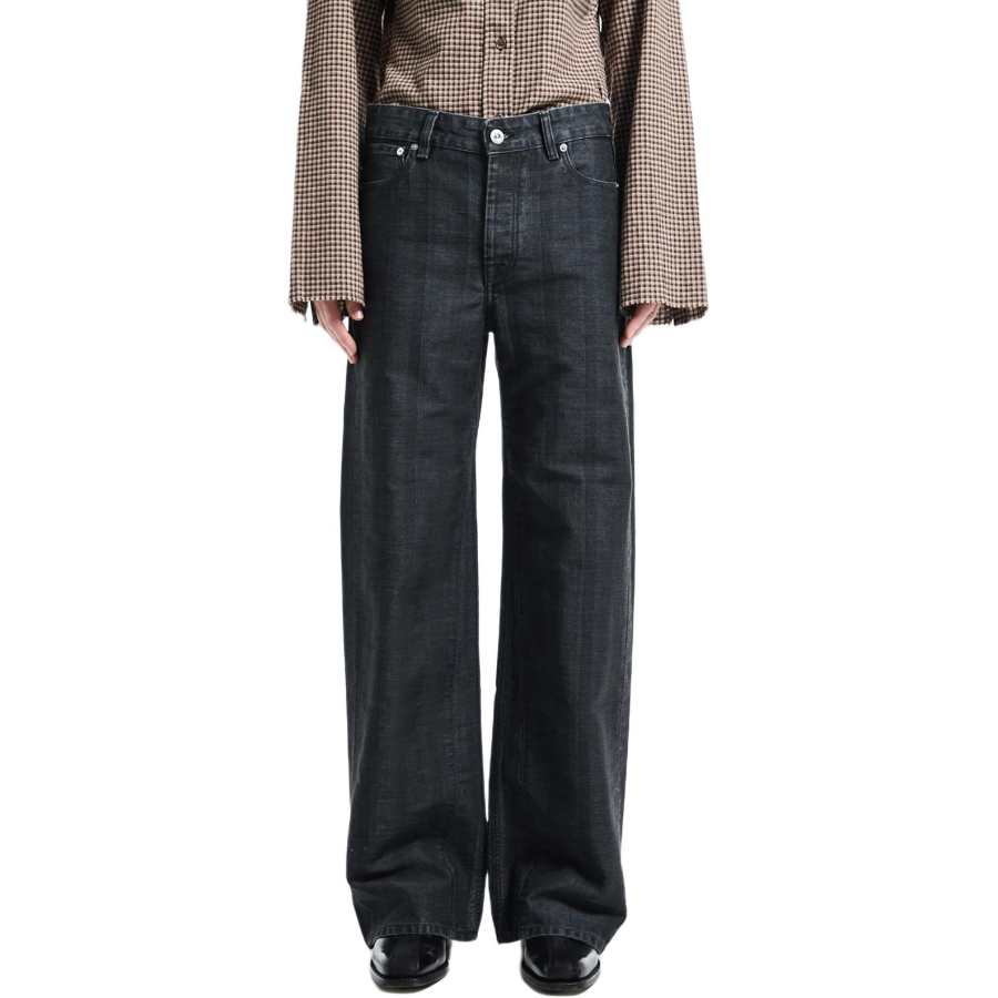 Our Legacy Vast Cut coated herringbone jeans