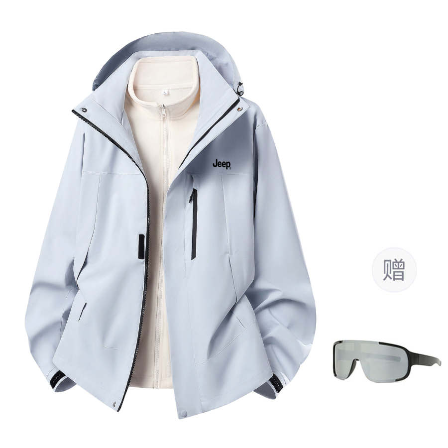 Jeep Jackets Unisex Hooded Non Detachable Thickened Other