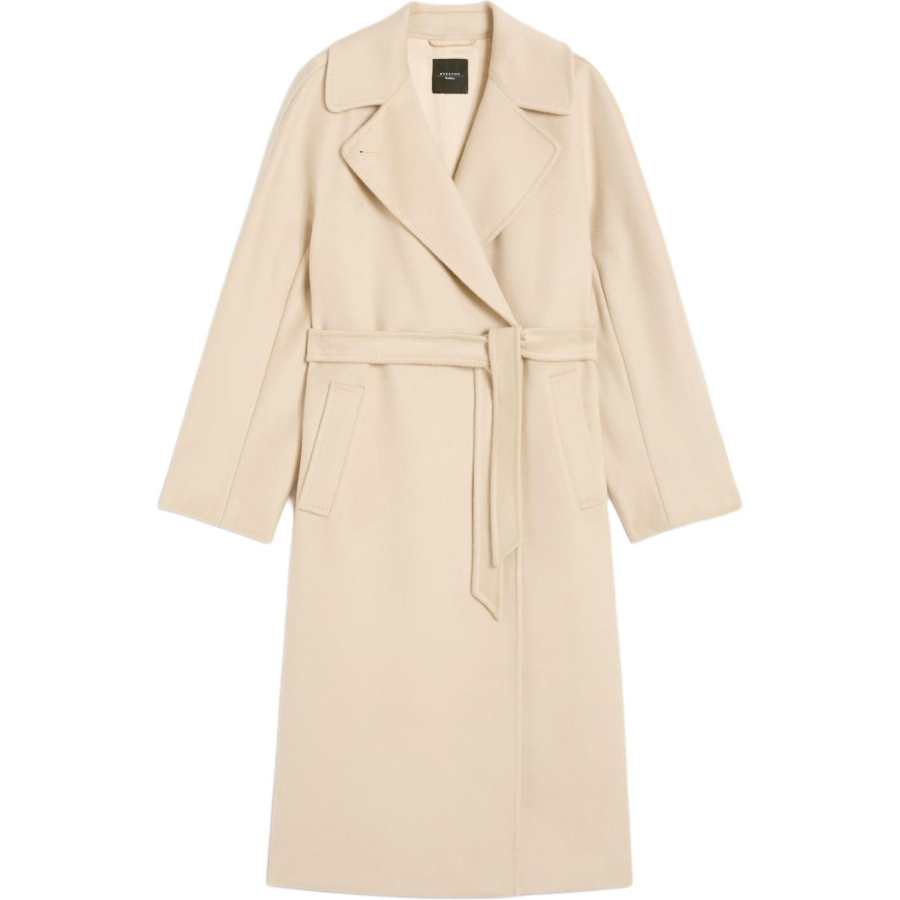 WEEKEND MaxMara WEEKEND MaxMara Coats Women's Ivory Lapel Moderate Straight Fit