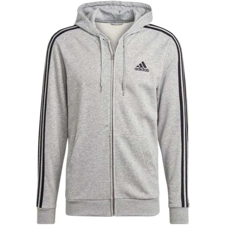 Adidas Adidas Free Shipping With AdiClub Essentials French Terry 3 Stripes Full Zip Hoodie