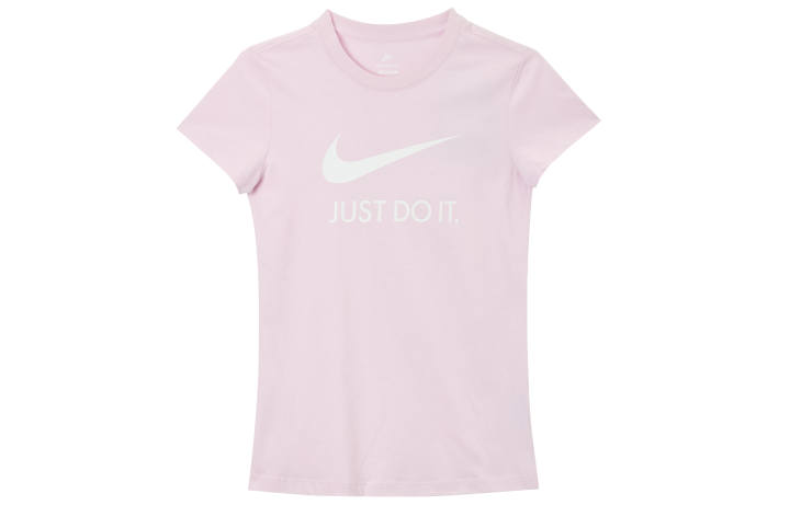 Nike Nike T Shirts Women's Pink Crew Neck Moderate Straight Fit