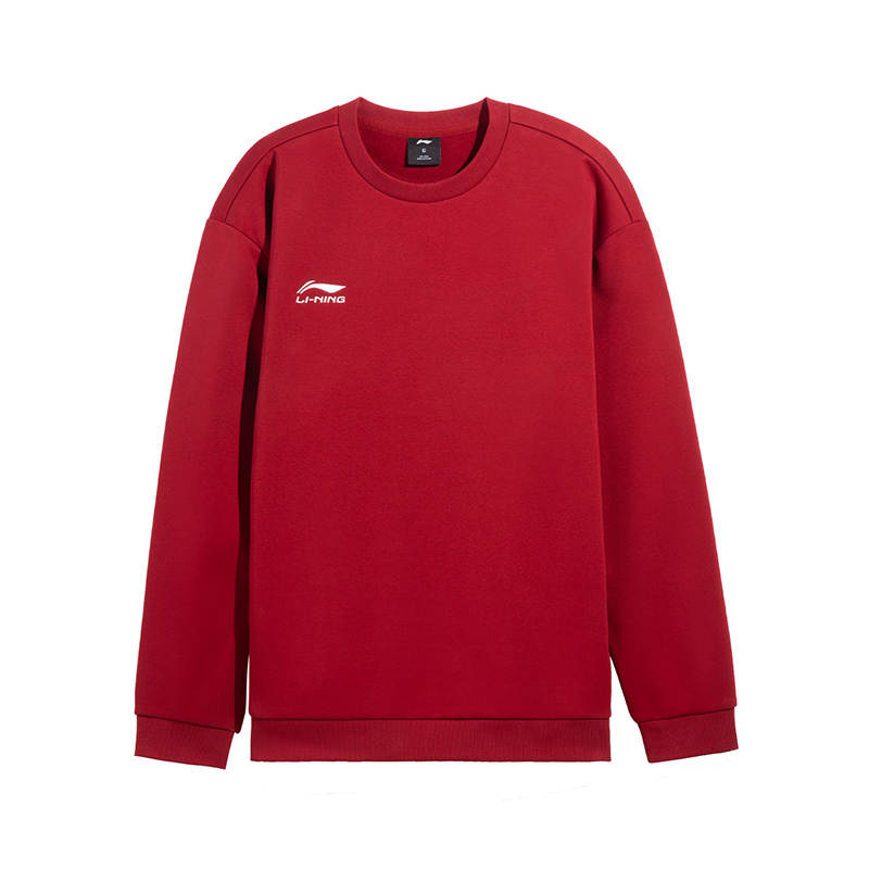 Li-Ning Li Ning Sweatshirts Unisex Vintage Red Crew Neck Moderate