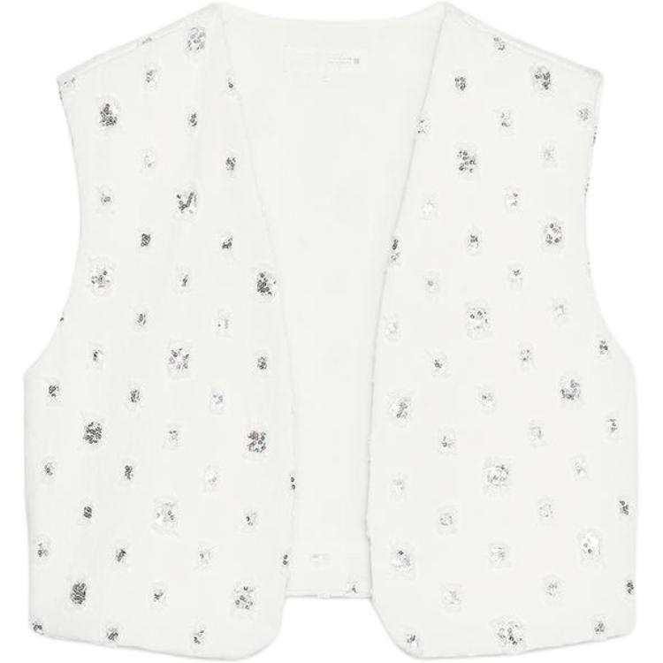 ZARA Tank Tops Women's White V Neck Moderate Other