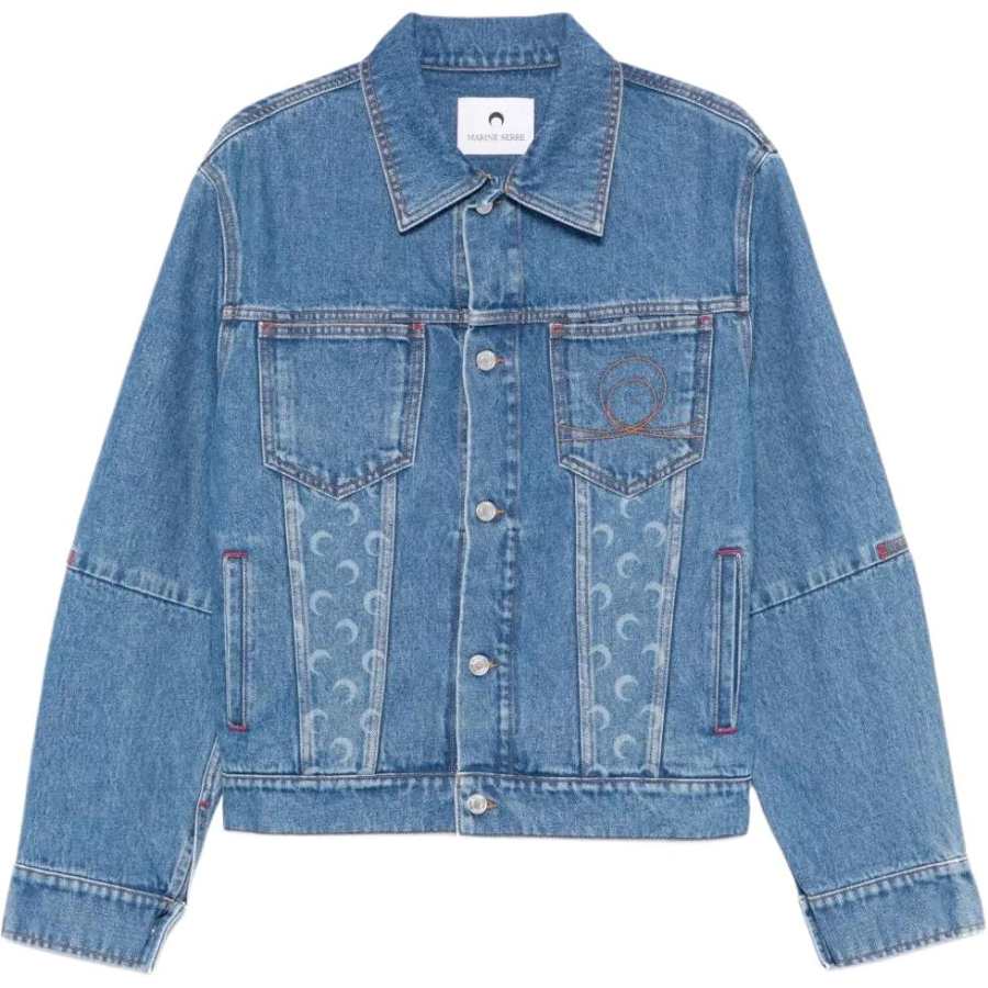 Marine Serre Marine Serre Moon Printed Denim Jacket