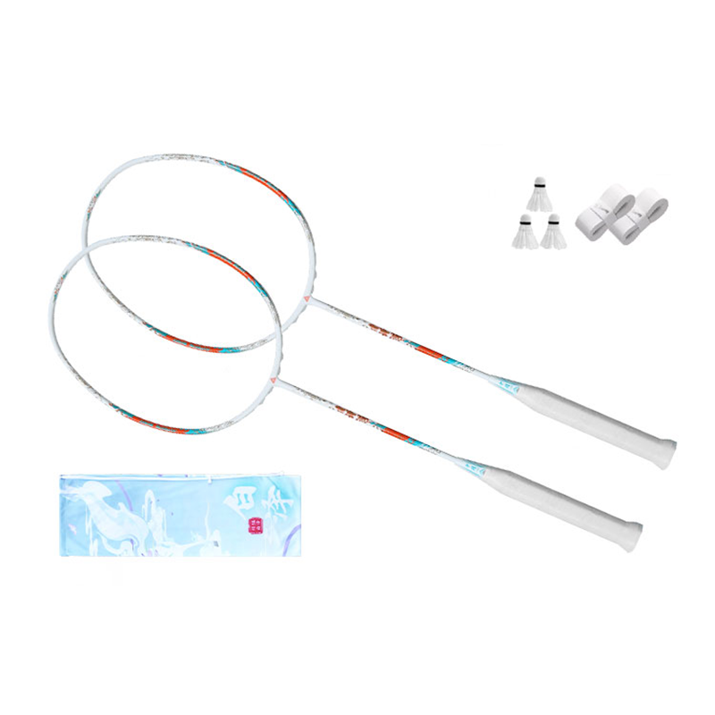 PEAK PEAK Divine Beast White Box Pro Full Carbon Badminton Rackets Offensive Type Heavy Head, Stiff Shaft Advanced Level