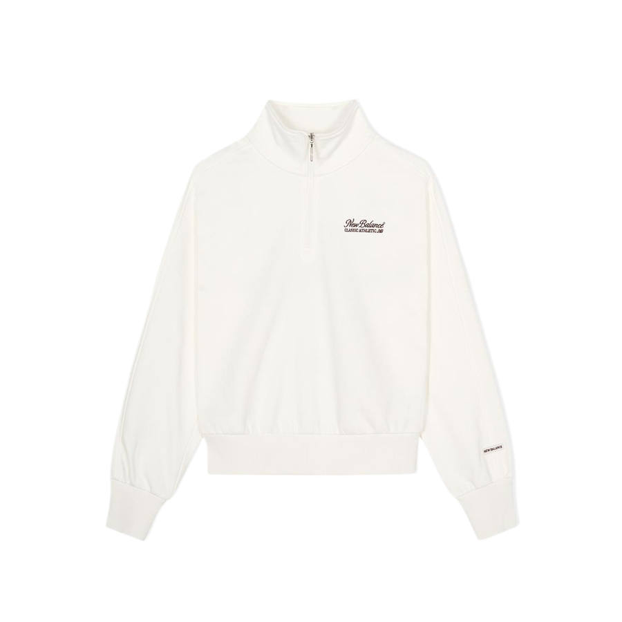 New Balance New Balance Sweatshirts Women's Cream Stand Collar Moderate