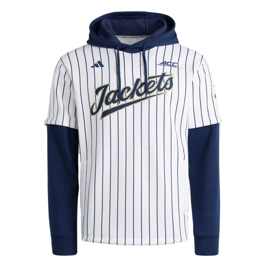 Adidas Adidas Free Shipping With AdiClub Georgia Tech Yellow Jackets Baseball Hooded Jersey