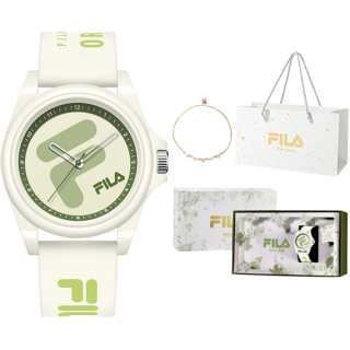 FILA Miracle Flower Collection Wrist Watches Quartz Movement Silicone Strap Beige Watch Dial Unisex First Encounter Box