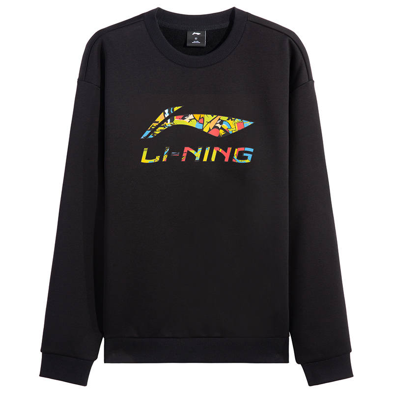 Li-Ning Li Ning Sweatshirts Unisex Black Crew Neck Moderate