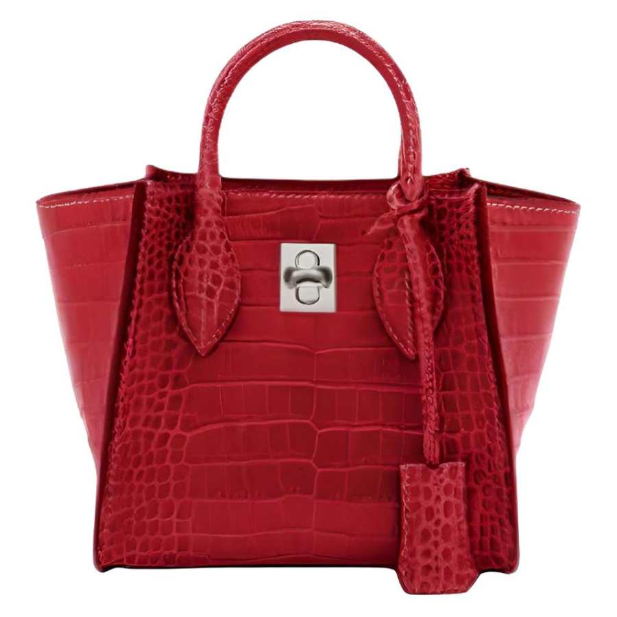 ERMANNO SCERVINO Calfskin Shoulder Bag, Crossbody Bag, Handbag Mini Women's Red