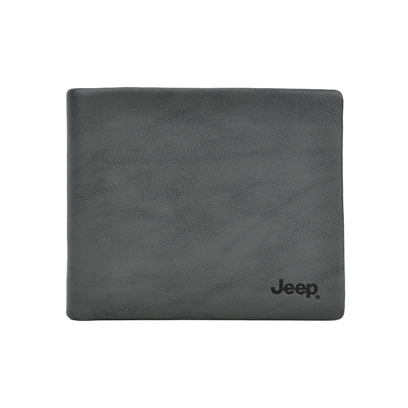 Jeep Genuine Leather Wallet Men's Pattern Black/Concrete Gray/Vintage Coffee