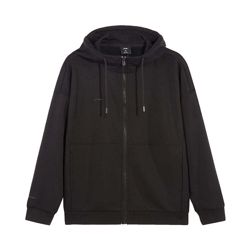 Li-Ning Li Ning Sweatshirts Women's Black Crew Neck Moderate Cardigan