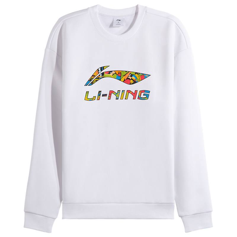 Li-Ning Li Ning Sweatshirts Unisex White Crew Neck Moderate