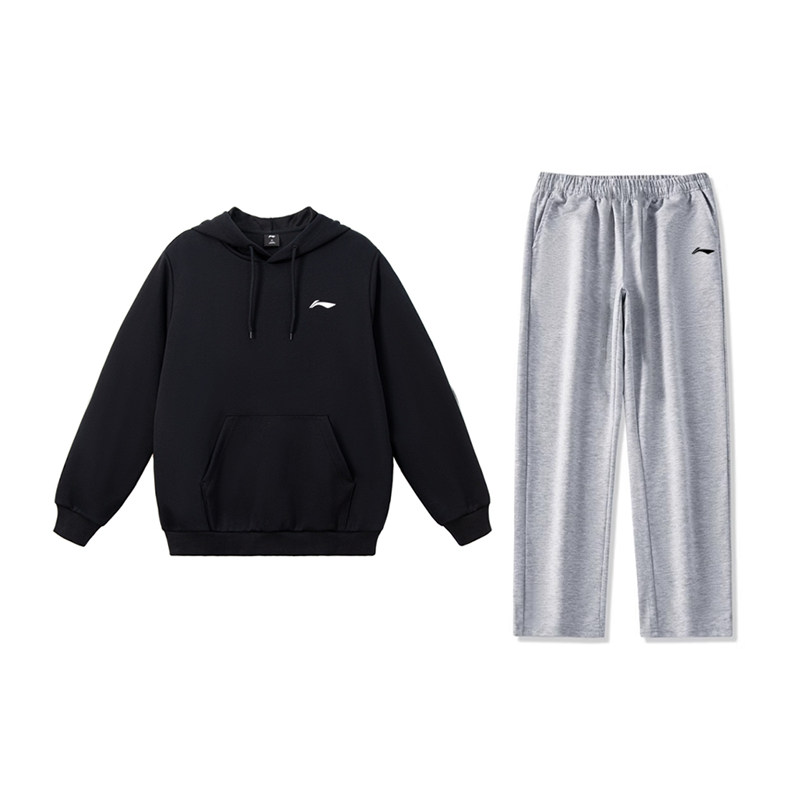 Li-Ning Li Ning Casual Sportswear Unisex Black+Light Heather Gray