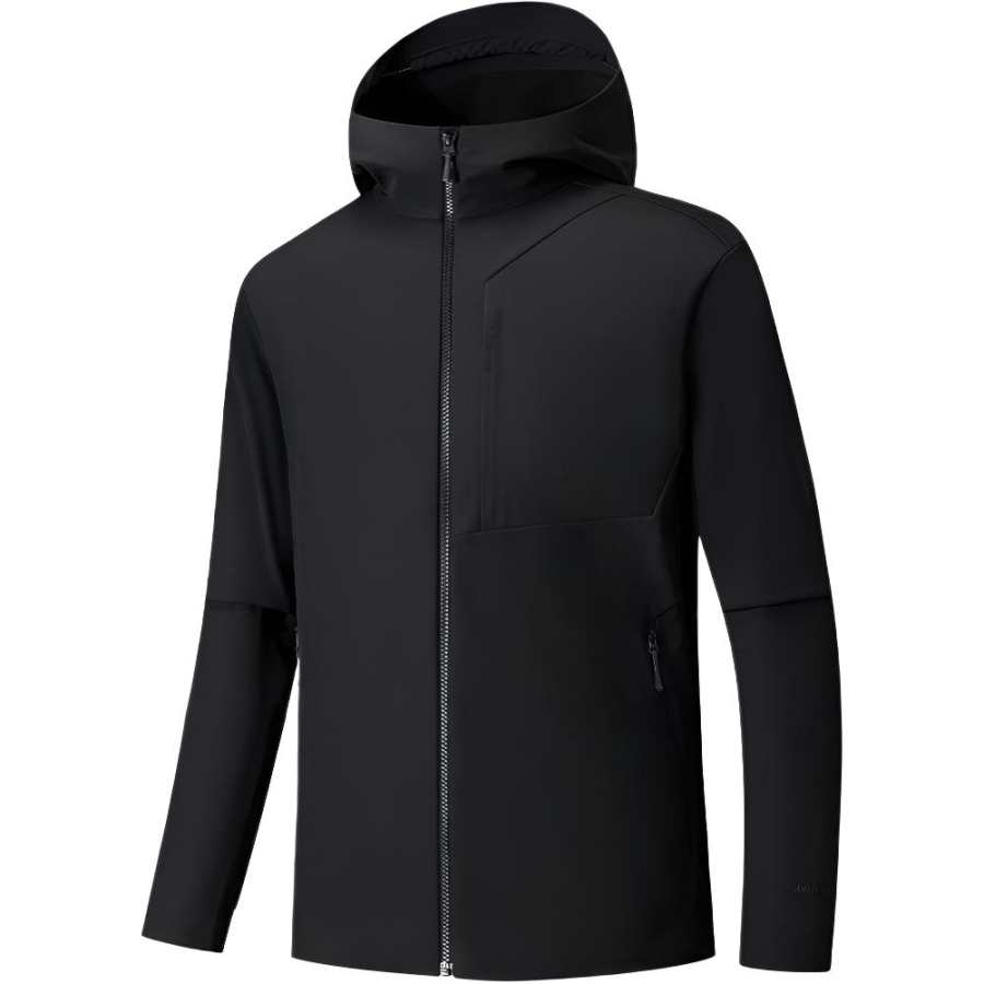 Anta Champion Outdoor Hiking Collection, Hooded Casual Zippers Solid Color Thickened And Fleece Lined Thermal