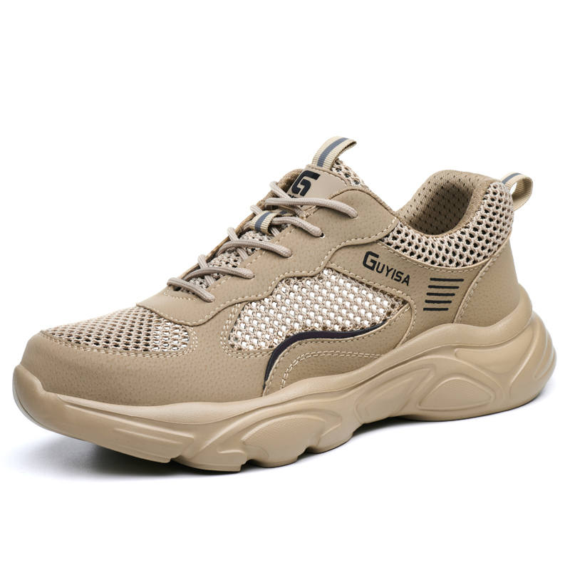 GUYISA Safety Protective Shoes Cushioning, Impact Resistant, Abrasion Resistant, Lightweight Low top Outdoor Shoes