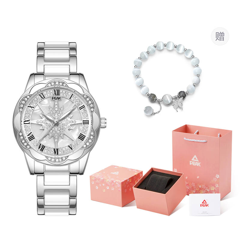 PEAK PEAK Quartz Movement Watch Women's Watch Silver Dial