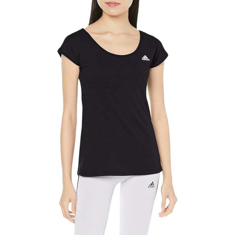 Adidas Adidas Clothing T Shirts Women's Black Crew Neck