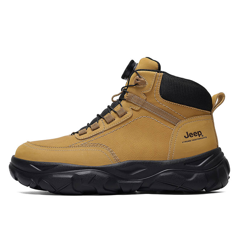 Jeep Breathable Thermal Abrasion Resistant Slip Resistant 7cm Outdoor Boots Medium Heel Men's