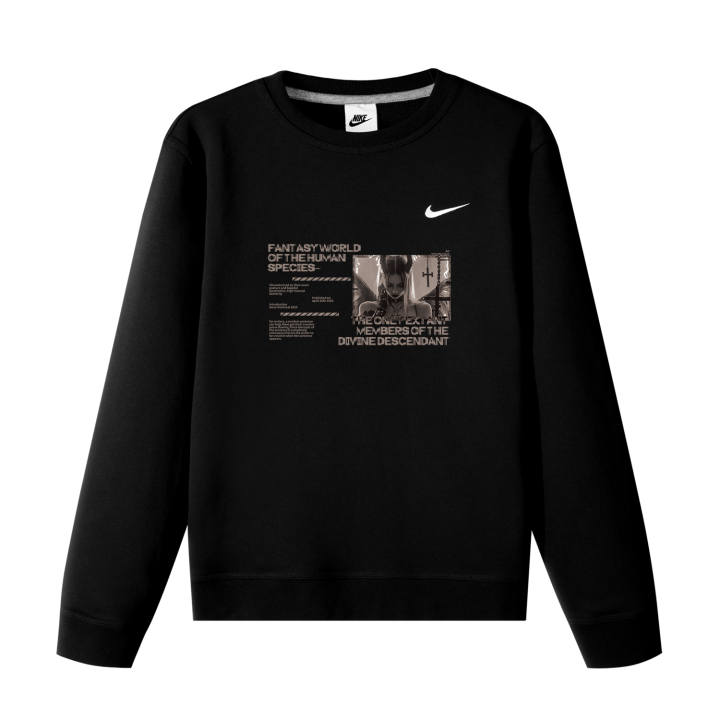Nike Nike Sweatshirts Unisex Black Caramel Temptation B Crew Neck Moderate Regular