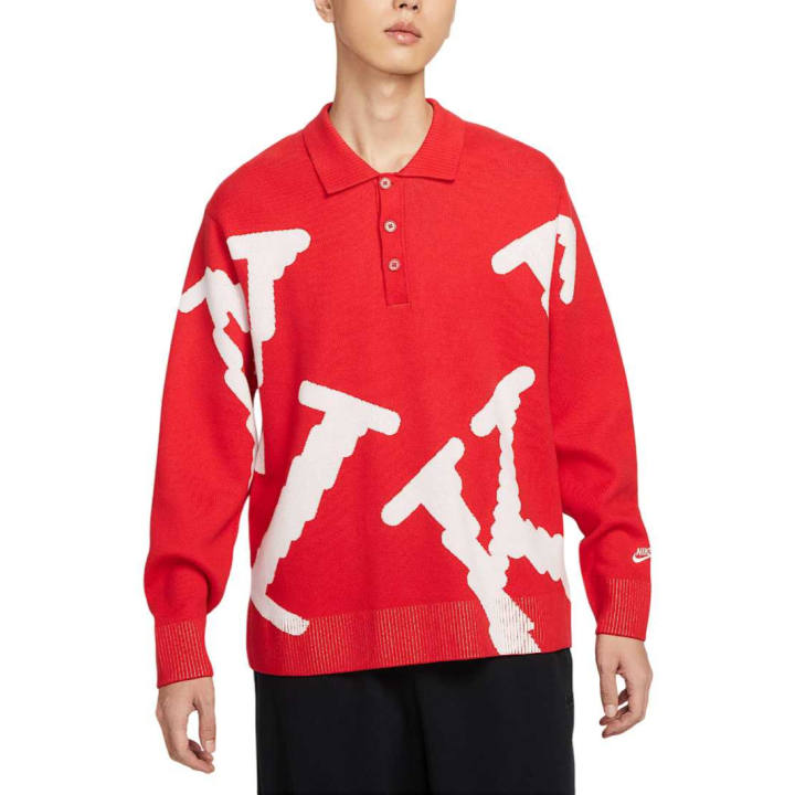 Nike Nike Rugby Jerseys Men's Red Lapel Moderate