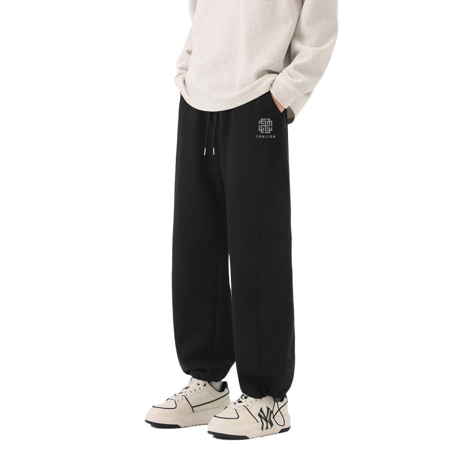 Tonlion Casual Pants Men's Moderate Sweatpants
