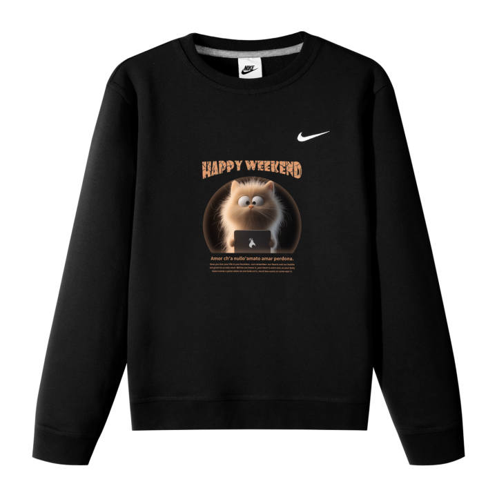 Nike Nike Sweatshirts Unisex Black Crew Neck Moderate Regular