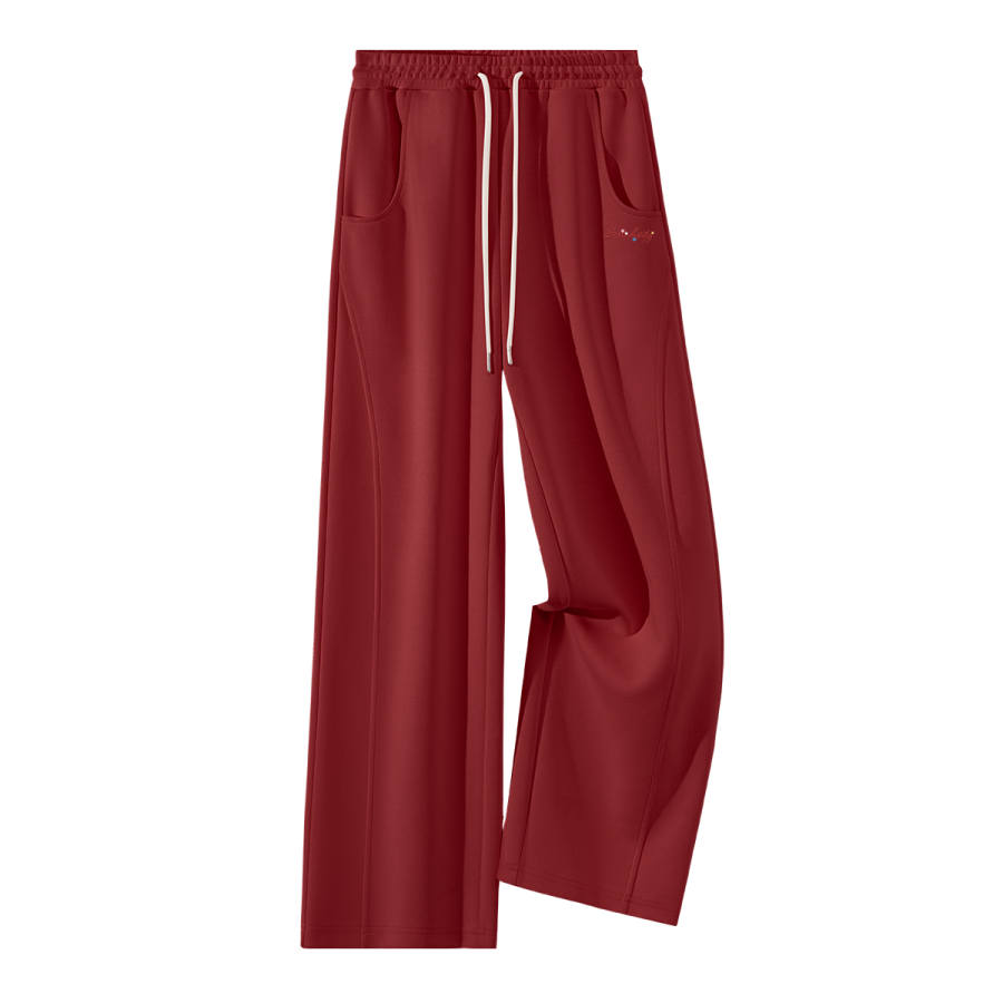 Tonlion Casual Pants Women's Moderate Wide Leg Pants