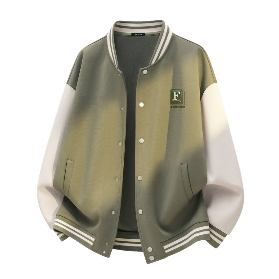 MINISO Baseball Jerseys Unisex Baseball Collar Moderate Straight Fit