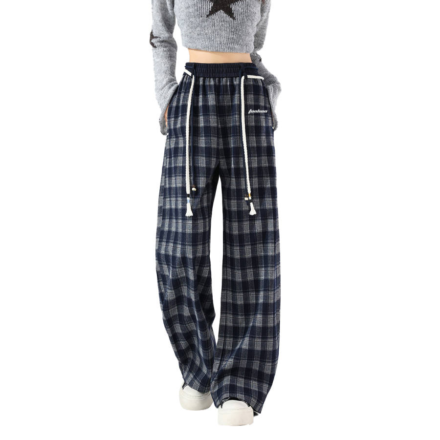 Tonlion Casual Pants Women's Moderate Wide Leg Pants