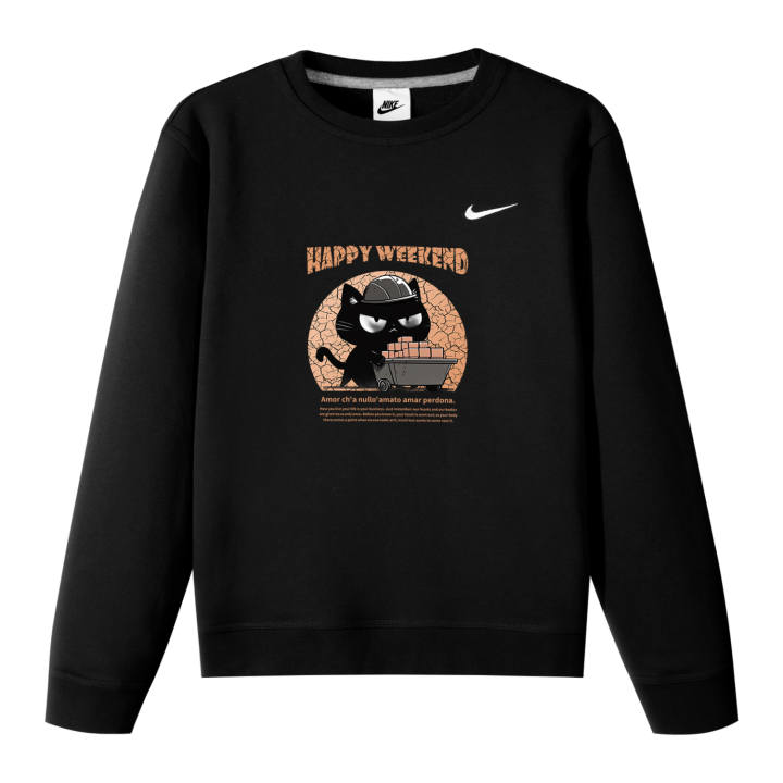 Nike Nike Sweatshirts Unisex Black Crew Neck Moderate Regular