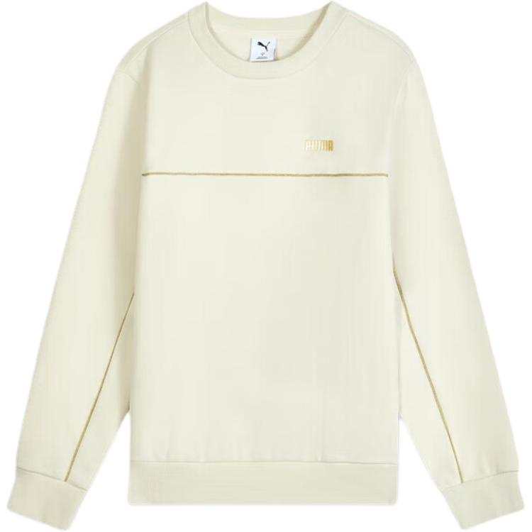 PUMA ESS+ Sweatshirts Men's Snow White Crew Neck Moderate