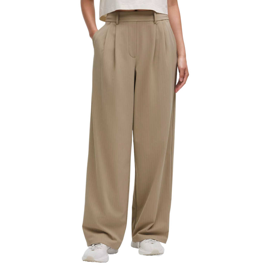 Lululemon Casual Pants Women's Oak Brown/Light Ivory/SHOK/LTIV Moderate Wide Leg Pants