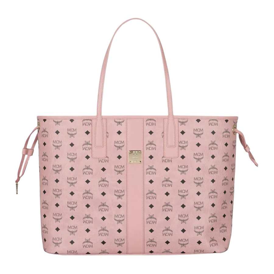 MCM Liz Canvas Shoulder Bag Large Women's Pink