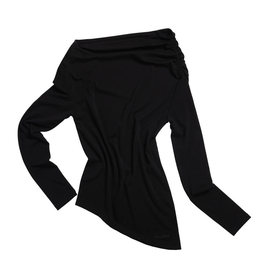 CLIMAX VISION T Shirts Women's Asymmetrical Collar Moderate Straight Fit