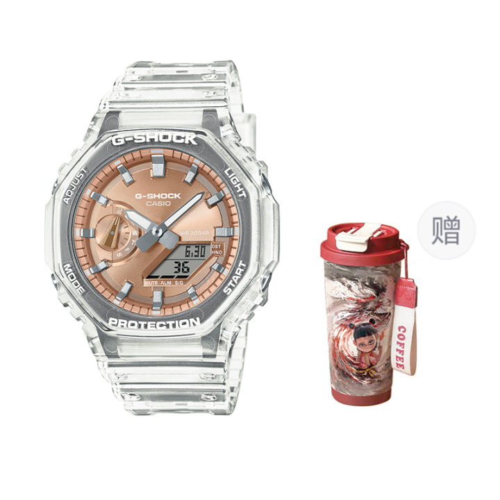 CASIO CASIO BRIGHT METALLIC DIAL Shockproof Quartz Movement Watch Unisex Orange Watch Dial