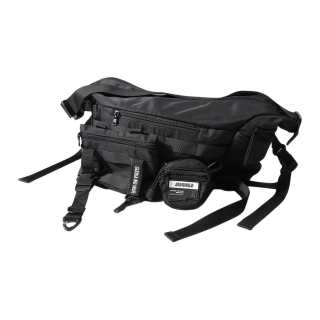 Guuka Nylon Fabric Messenger Bag Crossbody Bag Regular Unisex Black